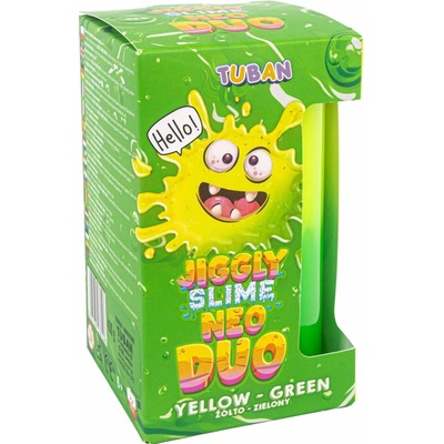 Tuban Jiggly Slime Sliz Neon Duo žlto-zelený 430 g