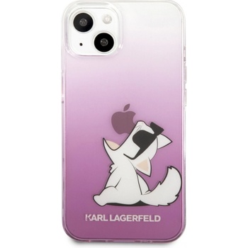 Pouzdro Karl Lagerfeld PC/TPU Choupette Eat iPhone 13 Pro růžové