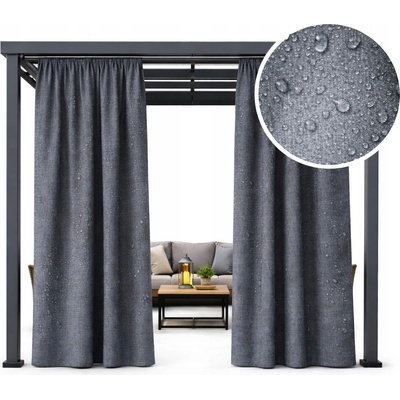 Závěs venkovní voděodolný 155x230 terasa pergola altán grafitový
