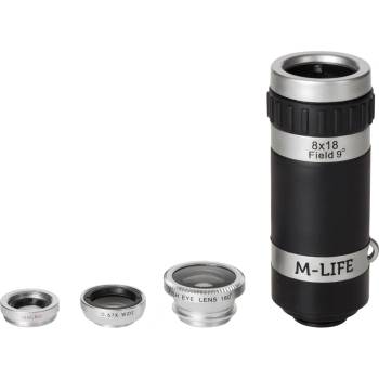 Комплект обективи за смартфон/таблет M-Life 4в1