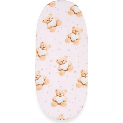 New Baby bavlna prestieradlo Love Teddy Bear pink 35x75