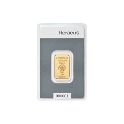 Heraeus zlatý zliatok 5 g