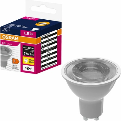 Osram LED žárovka LED GU10 6,9W = 50W 575lm 3000K Teplá bílá 120° Value