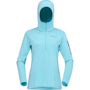 Norrøna Дамски поларен пуловер Norrøna Women's Falketind Warm1 Hood Fleece jumper - Aqua Haze / Trooper (105-7309-0112)