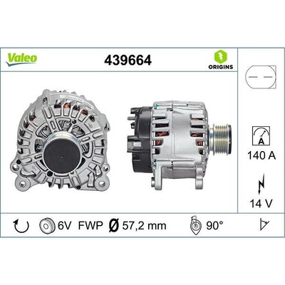 VALEO Alternátor VALEO 439664