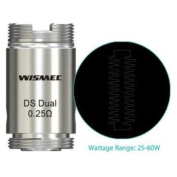 Wismec DS Dual žhaviaca hlava nerez 0,25ohm