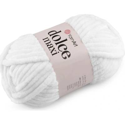 Pletací žinylková příze Dolce Maxi 200 g Varianta: 18 (741) bílá, Balení: 1 ks 44261/89690/273479