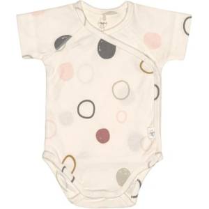 Lassig Бебешко боди с къс ръкав Lassig - Gots, 62/68 cm, 3-6 м, Circles Offwhite (4042183426341) - baby