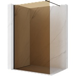 Mexen Kioto душ стена Walk-in 90 x 200 cm, бронз 8 mm, черна - 800-090-101-70-32 (800-090-101-70-32)