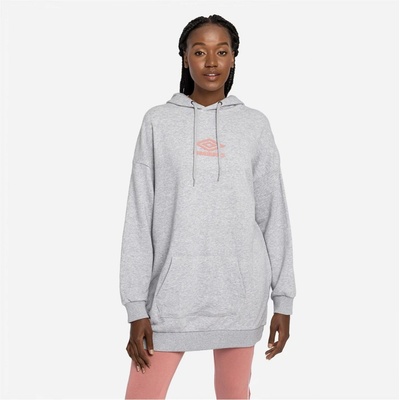 Umbro dámská prodloužená mikina GREY MARL/ROSETTE