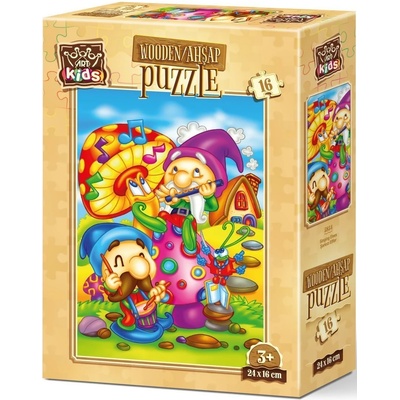 Art Puzzle Дървен пъзел Art Puzzle от 16 части - Елфи (5854)