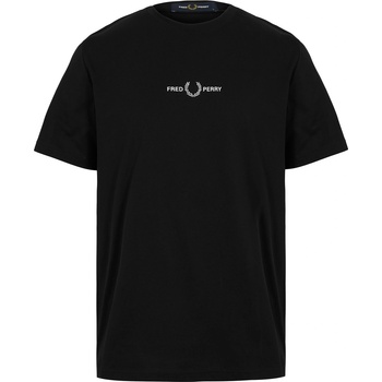 Fred Perry Тениска Fred Perry Embroidered Logo T Shirt - Black 102