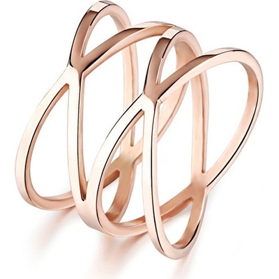 Troli Romantický bronzový prsten z oceli KRS-275