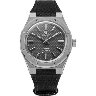 Nivada Grenchen F77 Titanium Anthracite Canvas Velcro Strap