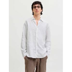 JACK & JONES Риза jprblalawrence linen ls shirt sn - sportdepot - 64,52 лв