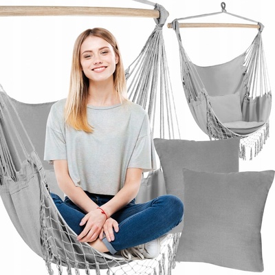 Gardlov 23671 Brazílske kreslo so strapcami Hamak šedé