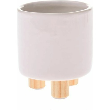 Casa de Engel Керамичен саксиер с дървени крачета, бял, 0/48 Casa de Engel | Lilav | Home | UNI