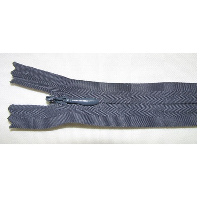 Zips krytý nedeliteľný Bavlnený 20cm bledá tmavá šedá