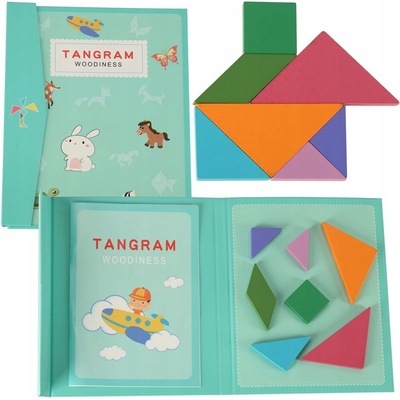 Bestent drevený magnetický tangram