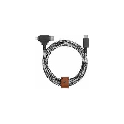 Native union Belt Cable Duo USB-C to C/Lightning Zebra 1, 5m