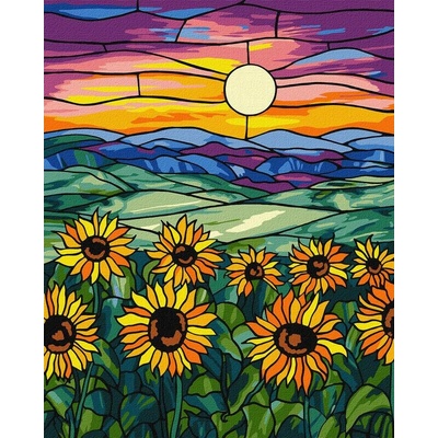 Ideyka Malování podle čísel Pole slunečnic 40 x 50 cm