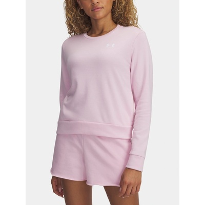 Under Armour Rival Terry Crew Pink Sugar/White