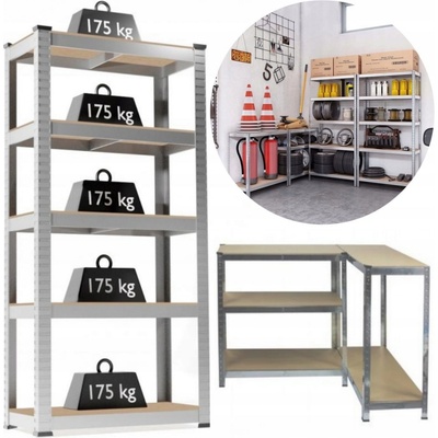 Tvujregal Kovový Economy 180 x 90 x 30 cm 5 polic lakovaný černý – Zboží Dáma