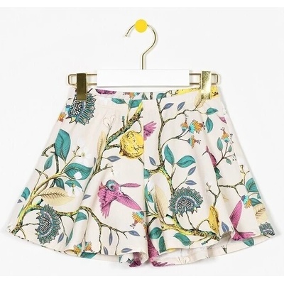 dívčí bavlněné šortky s květinovým vzorem MAGIC GARDEN béžové vícebarevné