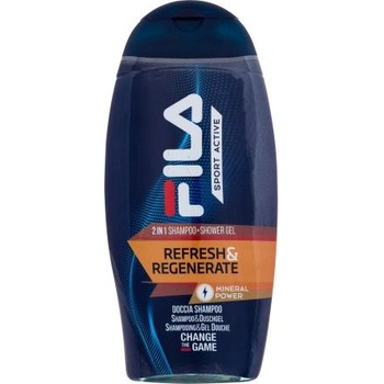 Fila Sport Active Refresh & Regenerate 2in1 Shampoo + Shower Gel освежаващ и регенериращ душ гел 250 ml за мъже