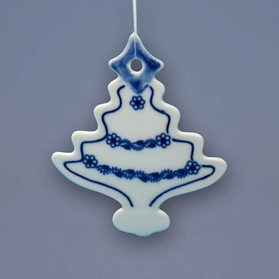 Cibulák Vianočná ozdoba Stromček 7,0 x 8,4 x 0,2 cm 14g Originálny Český Porcelán Dubí
