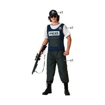 BigBuy Carnival Маскировъчен костюм за възрастни Полицай Размер M/L 0106be