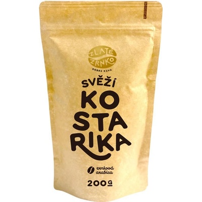 Zlaté Zrnko Kostarika SVĚŽÍ zrnková 200 g