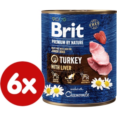 Brit Premium by Nature Chicken with Hearts 6 x 800 g