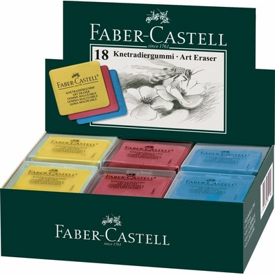 Faber-Castell guma plastická farebná v krabičke