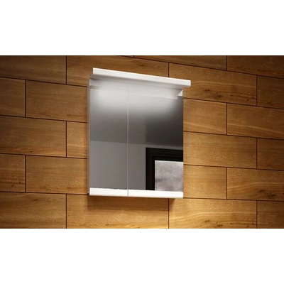 GERA МЕБЕЛ ЗА БАНЯ С ОГЛЕДАЛО КАМИ 2 46х62х13см БЯЛ