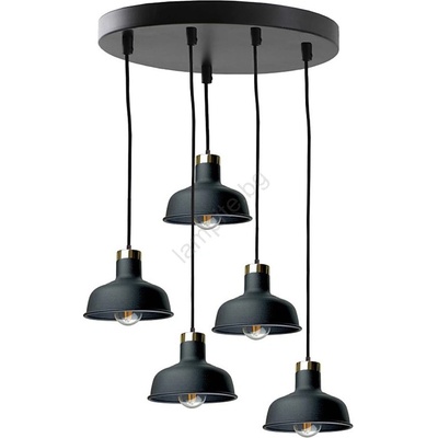 Keter Lighting Пендел HEBE 5xE27/60W/230V черен (KE0186)