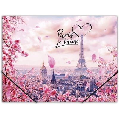Panta Plast Гумена папка, 15 мм, PP, A4, PANTA PLAST "Take me to Paris" 0410-0064-56 (0410-0064-56)