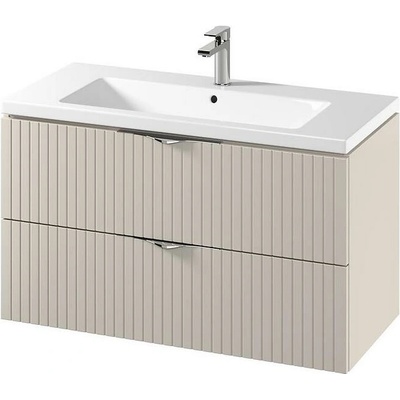 Cersanit S801-548 - Závesná kúpeľňová skrinka s umývadlom TIRSO 100x45 cm béžová S801-548