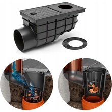 Chudej Strešný lapač Kanalizačná vpusť bočná D110 mm čierna KV110B