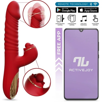 InToYou App Series Ascen Thrusting & Waving Vibrator with App Red