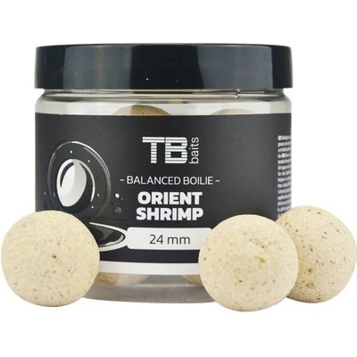 TB Baits Vyvážené Boilie Balanced White Edition + Atraktor Orient Shrimp 100 g - 24 mm
