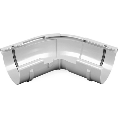 Bryza Nastavitelný vnější roh žlabu 120° – 145° Ø 75 mm plast RAL 9010 bílý