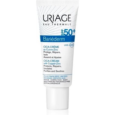 Uriage Bariéderm Cica възстановяващ крем с мед и цинк SPF 50+ 40 мл