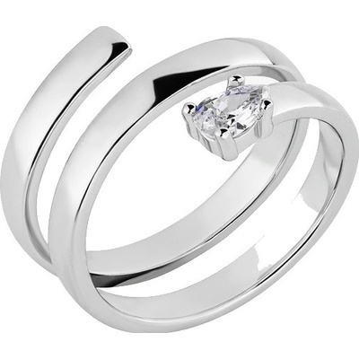 Preciosa Stříbrný prsten s kubickým zirkonem Twist Drop Glamour 5423 00
