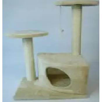 Image 1 of Драскало за коте с триъгълна къщичка и две стойки (10856)