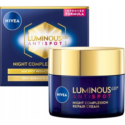 Nivea Cellular Luminous 630 noční krém proti pigmentovým skvrnám 50 ml – Zbozi.Blesk.cz