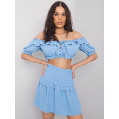 Dámsky crop top TW-TP-BI-26718.46 Och Bella Modrá