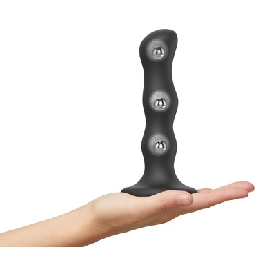 Strap On Me Geisha Balls Dildo with Rotating Balls Black M