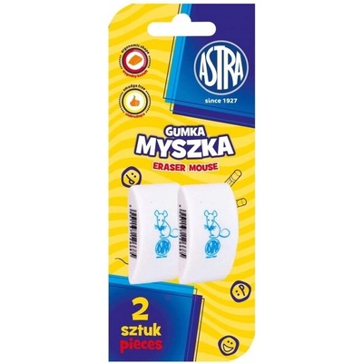 ASTRA Mouse ergonomická biela guma 403022008 blister 2 ks