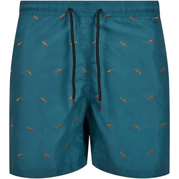 Urban Classics Бански гащета Urban classics Embroidery swimming shorts - Blue (Shark / Teal / Toffee)